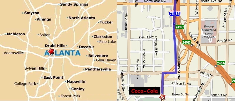 Map to Coca-Cola