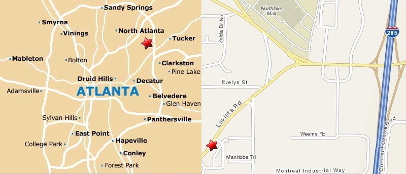 Map to the Huntington Condominiums Clubhouse