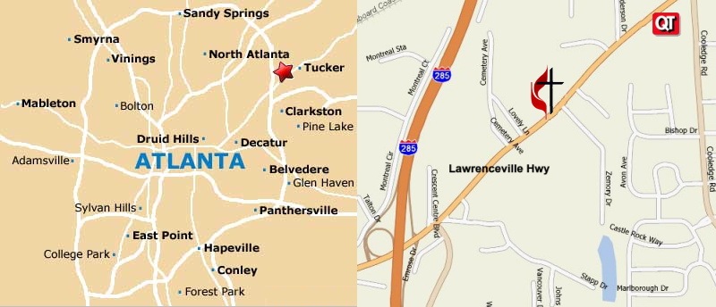 Map to Lawrenceville Rd United Methodist Church